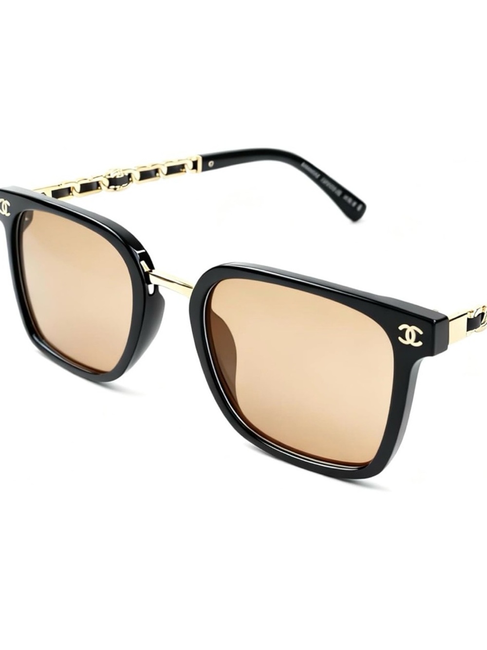 CHANEL Sunglasses with Brown Lenses & Chain-Detail Arms - Picture 4 of 4